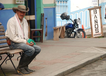 A farmer in Salento, Colombia.