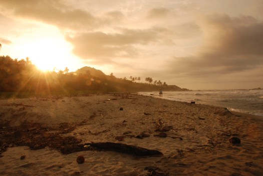 Sunset on the Sierra Nevada de Santa Marta Mountains at Tayrona National Park.