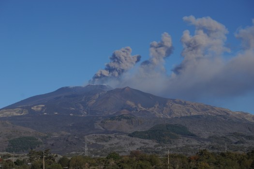 Mt. Etna erupts when I visited in December 2015.